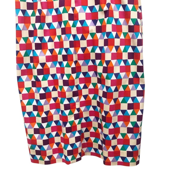kate spade | Sleeveless Geometric Print Abbey Sheath Dress Size 4 Spring Summer - Picture 9 of 12